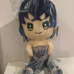 Demon Slayer: Kimetsu no Yaiba Inosuke Hashibira Holding Mask Big Plush